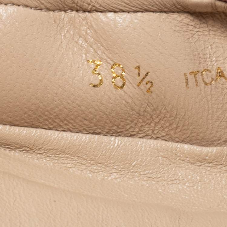 Pre Owned Burberry Purple Leather And Canvas Ballet Flats Size 38.5