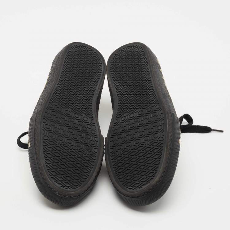 Pre Owned Burberry Black Canvas Larkhall Low Top Sneakers Size 40