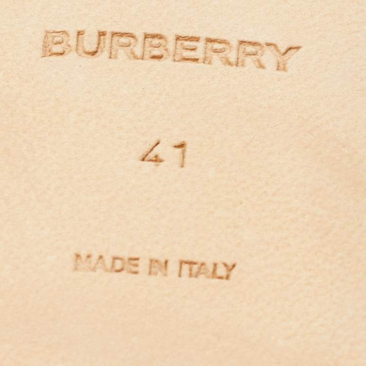 مملوكة مسبقًا Burberry Black Leather Holme Mules Size 41