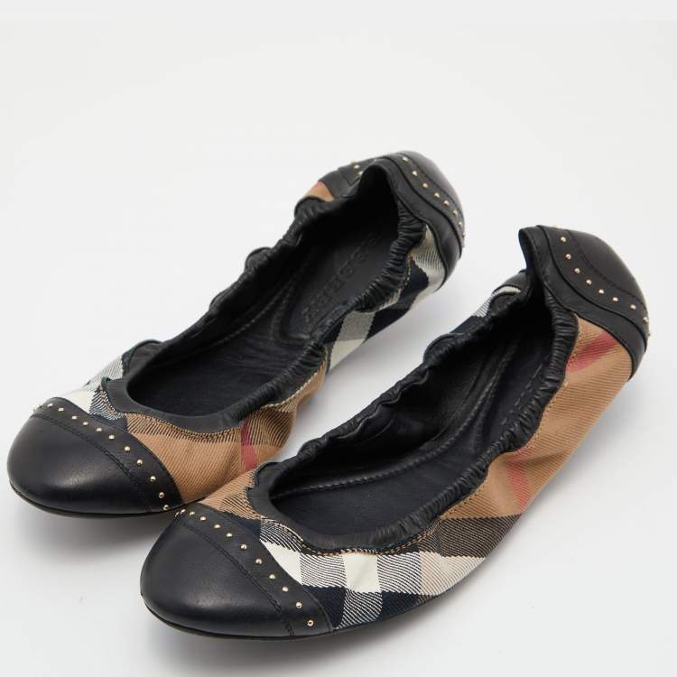 Burberry black clearance flats