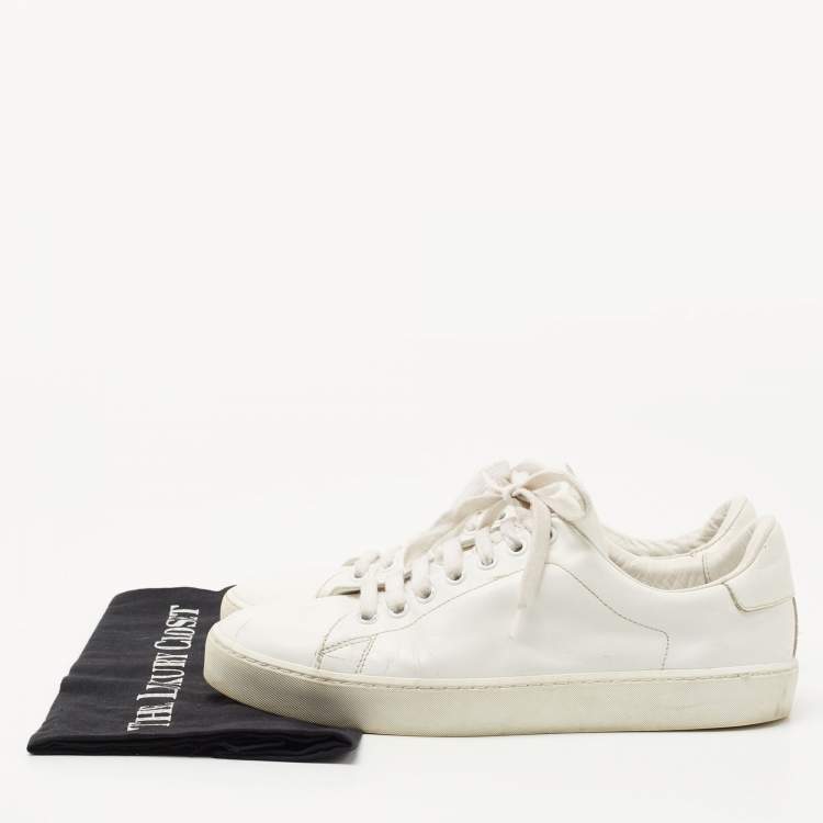 Pre Owned Burberry White Leather Low Top Sneakers Size 40