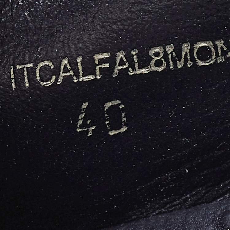 مملوكة مسبقًا Burberry Black Patent Leather Ballet Flats Size 40