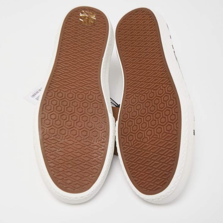 Pre Owned Burberry Multicolor Nova Check Canvas Cap Toe Low Top Sneakers Size 39