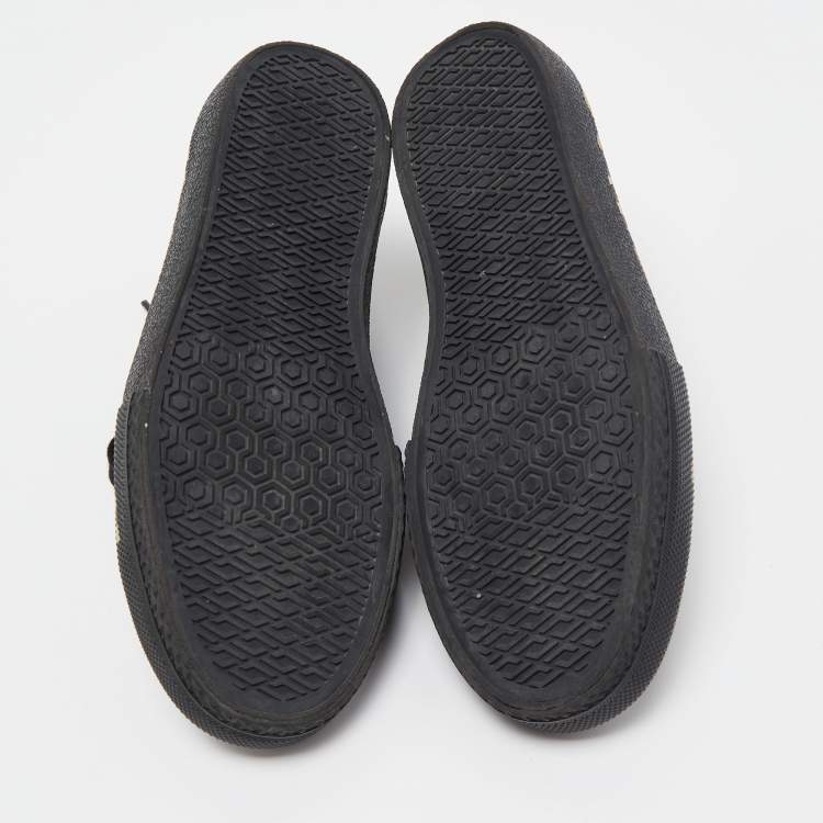 مملوكة �مسبقًا Burberry Black Canvas Larkhall Low Top Sneakers Size 38
