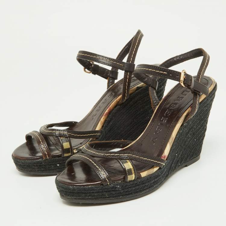 Burberry best sale wedge sandals