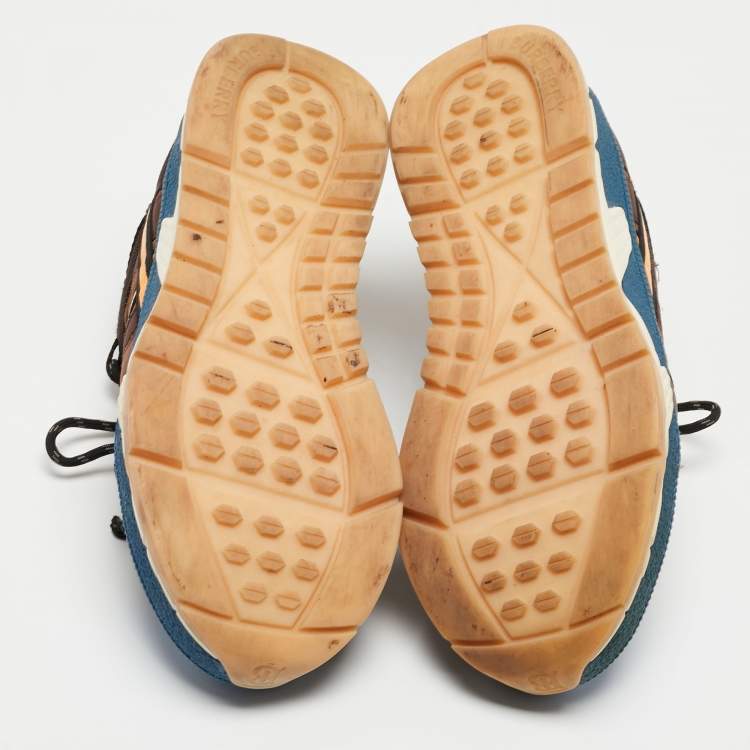 Pre Owned Burberry Multicolor Canvas Low Top Sneakers Size 39
