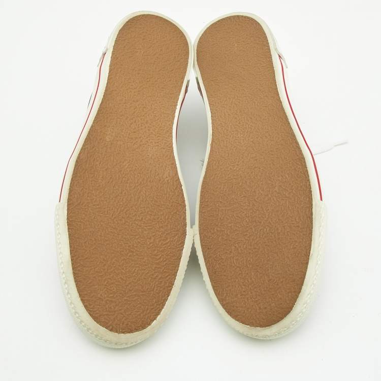 Pre Owned Burberry Multicolor Housecheck Canvas,Suede and Leather low top Sneakers Size 38