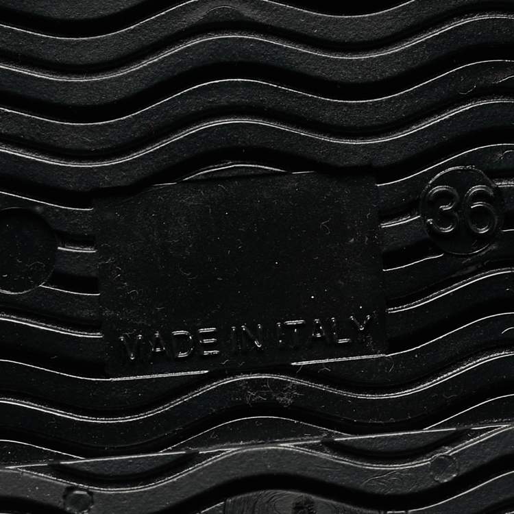 Pre Owned Burberry Black Rubber Rain Boots Size 36 