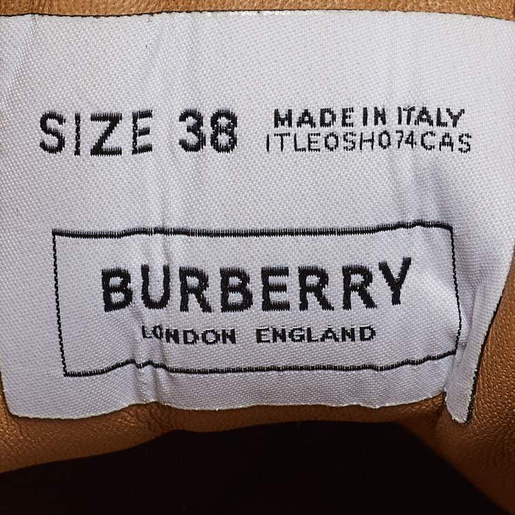 Pre Owned Burberry Multicolor Canvas and Leather Ramsey Sneakers Size 38