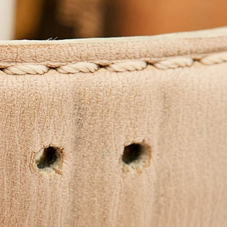 Pre Owned Burberry The City BU9109 Champagne Rose Gold Plated Stainless Steel Leather Women's Wristwatch 34 mm