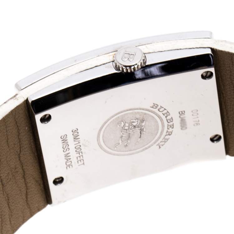 Pre Owned Burberry Silver Stainless Steel BU4650 Women's Wristwatch 30MM