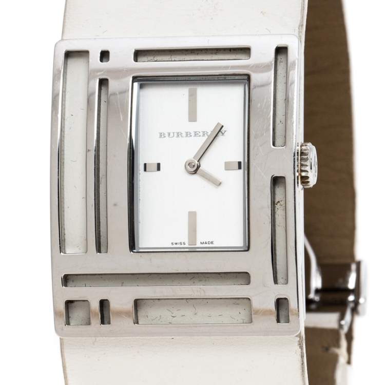 Pre Owned Burberry Silver Stainless Steel BU4650 Women's Wristwatch 30MM