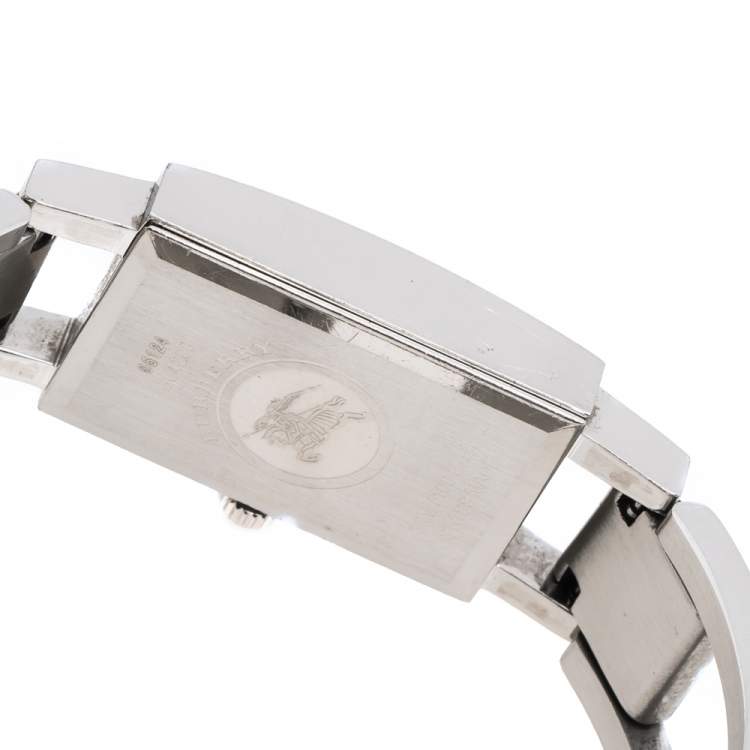 Pre Owned Burberry Beige Stainless Steel BU4208 Women's Wristwatch 16 mm