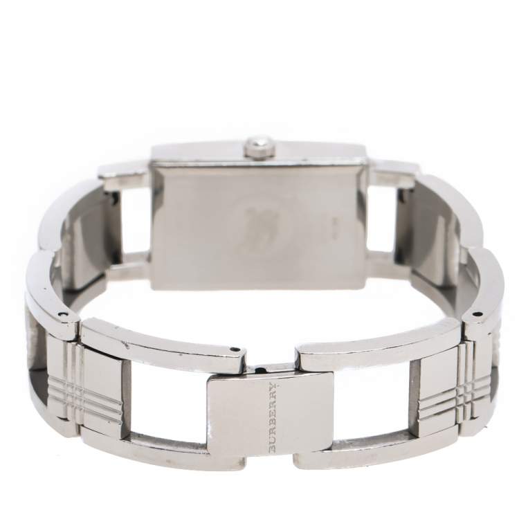Pre Owned Burberry Beige Stainless Steel BU4208 Women's Wristwatch 16 mm