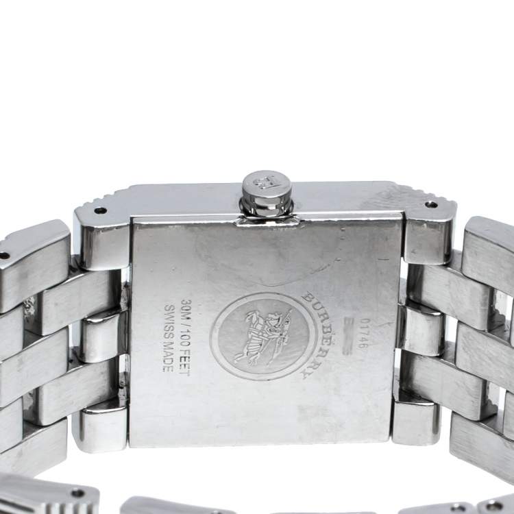 Pre Owned Burberry Silver Stainless Steel BU4735 Women's Wristwatch 22.50 mm