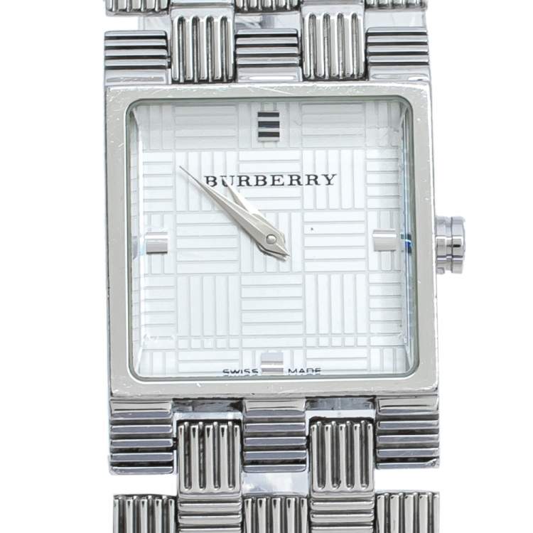 Pre Owned Burberry Silver Stainless Steel BU4735 Women's Wristwatch 22.50 mm