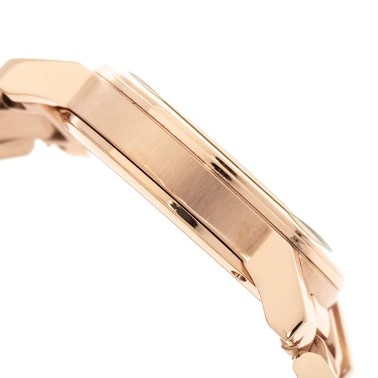 Pre Owned Burberry Rose Gold Tone Stainless Steel The City BU9109 Women's Wristwatch 35 mm