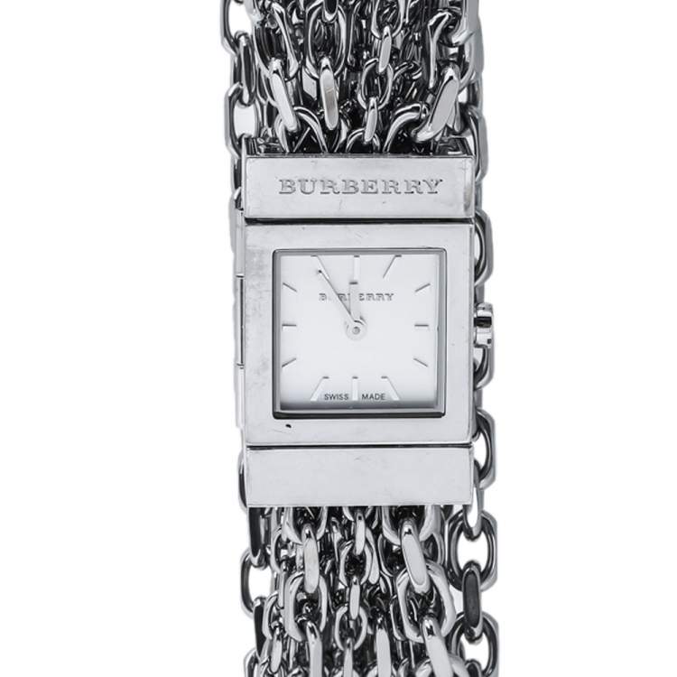 Pre Owned Burberry Stainless Steel BU5600 Multi-Chain Bracelet Women's Wristwatch 20 mm