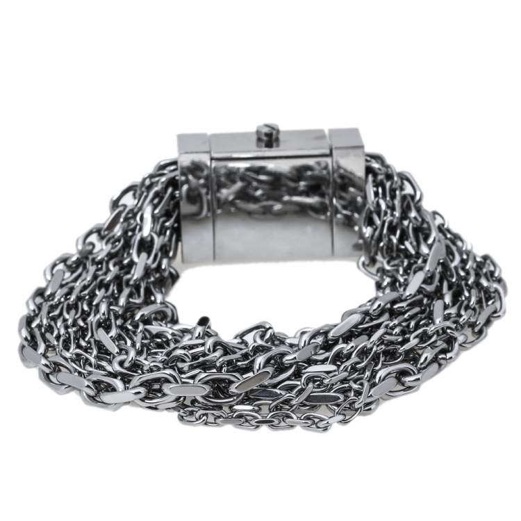 Pre Owned Burberry Stainless Steel BU5600 Multi-Chain Bracelet Women's Wristwatch 20 mm