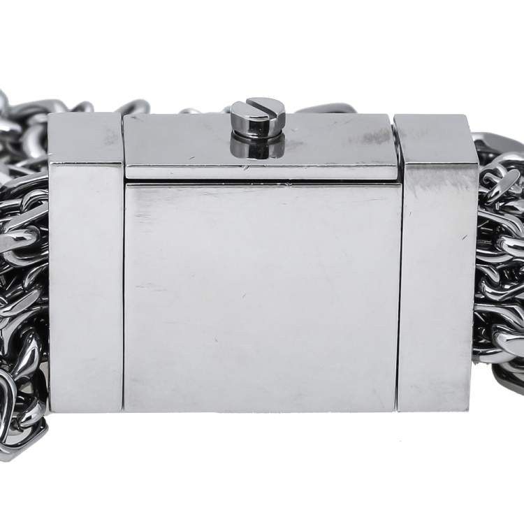 Pre Owned Burberry Stainless Steel BU5600 Multi-Chain Bracelet Women's Wristwatch 20 mm