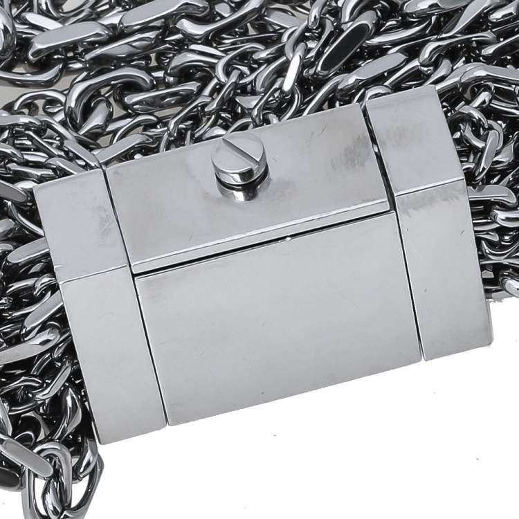 Pre Owned Burberry Stainless Steel BU5600 Multi-Chain Bracelet Women's Wristwatch 20 mm