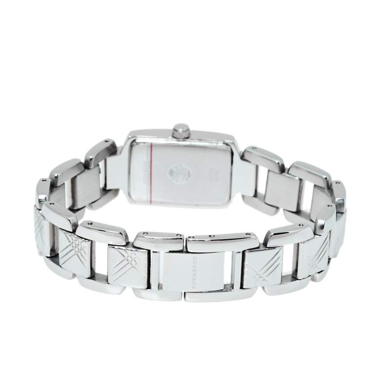 Pre Owned Burberry Champagne Stainless Steel Signature BU4212 Women's Wristwatch 18MM