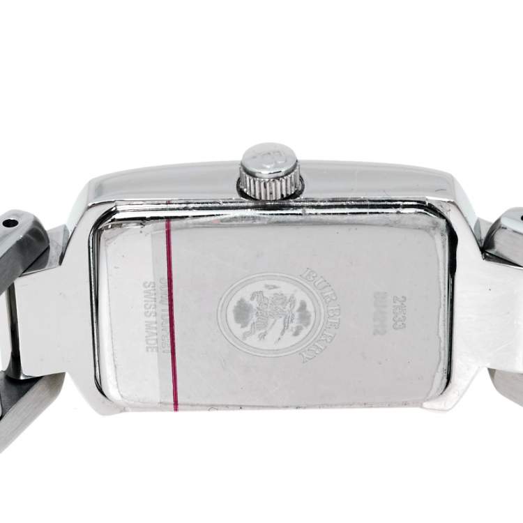Pre Owned Burberry Champagne Stainless Steel Signature BU4212 Women's Wristwatch 18MM
