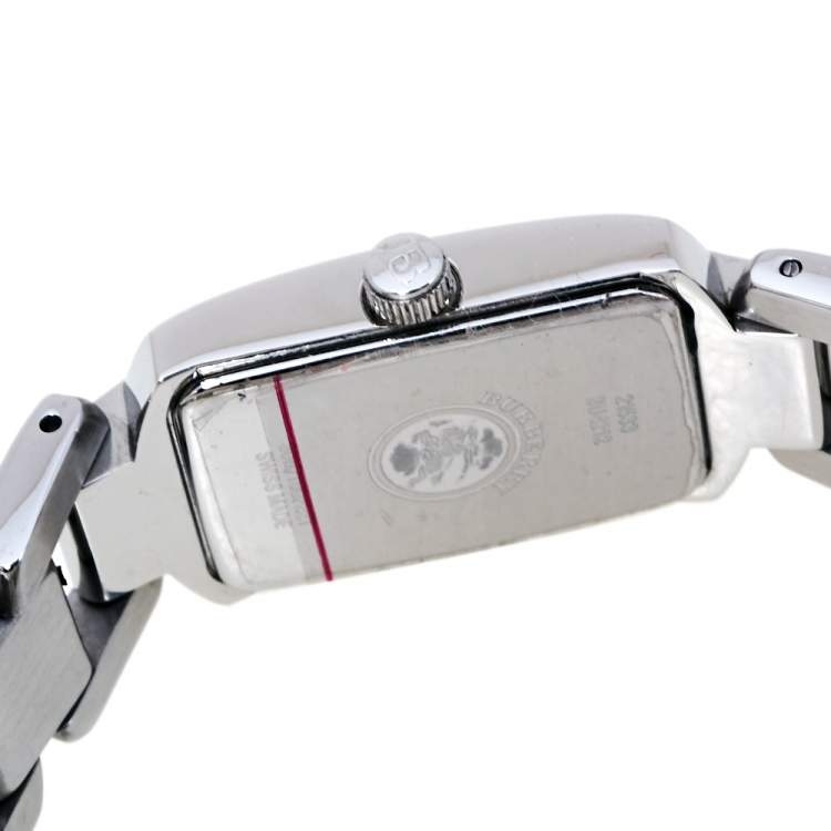 Pre Owned Burberry Champagne Stainless Steel Signature BU4212 Women's Wristwatch 18MM
