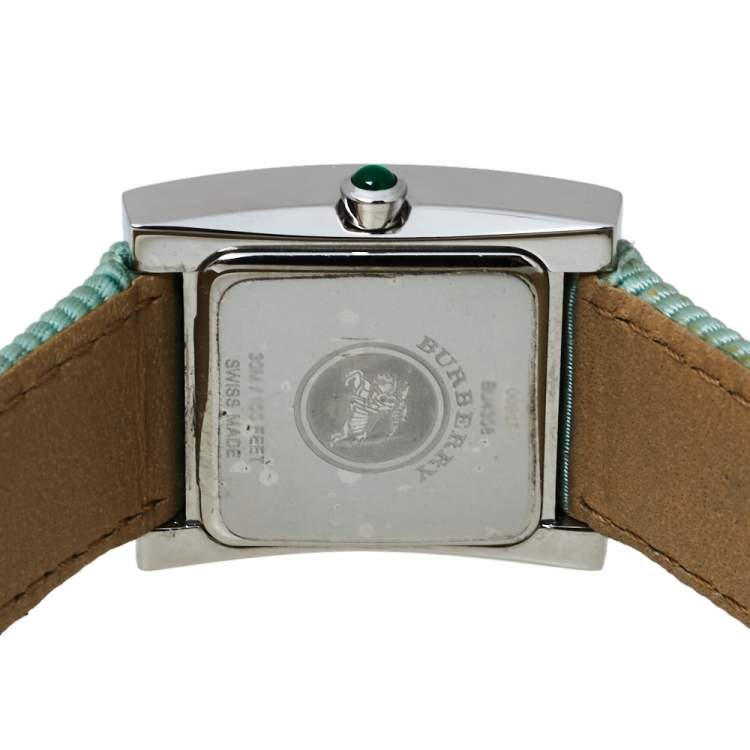 Pre Owned Burberry Green Stainless Steel BU4308 Women's Wristwatch 22MM