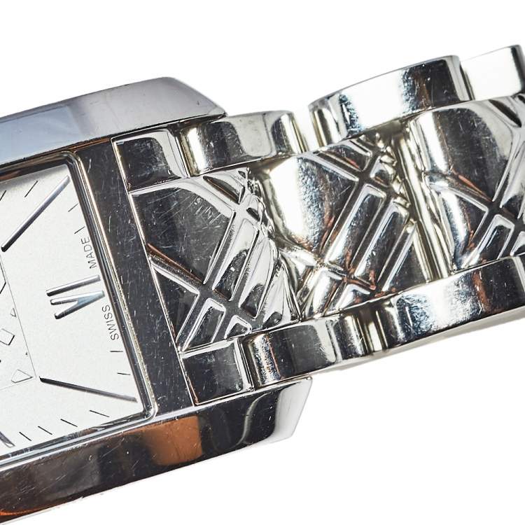 Pre Owned Burberry Silver Stainless Steel BU1090 Quartz Women's Wristwatch 25 mm