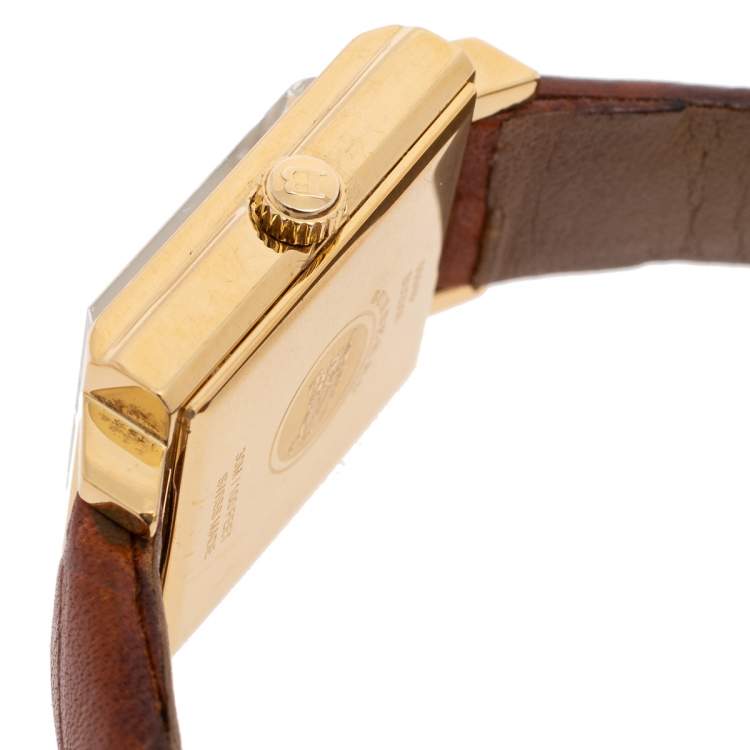 Pre Owned Burberry Silver Gold Plated Stainless Steel BU2008 Women's Wristwatch 25 mm