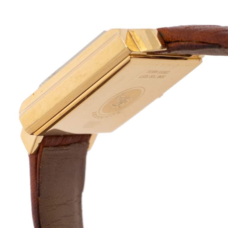 Pre Owned Burberry Silver Gold Plated Stainless Steel BU2008 Women's Wristwatch 25 mm