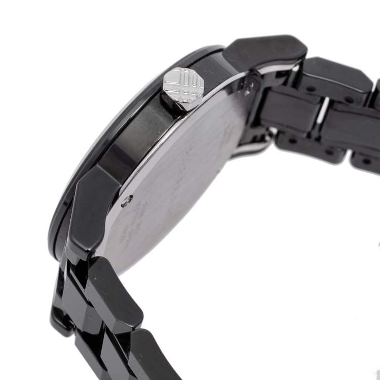 Pre Owned Burberry Black Ceramic BU9181 Women's Wristwatch 34 mm