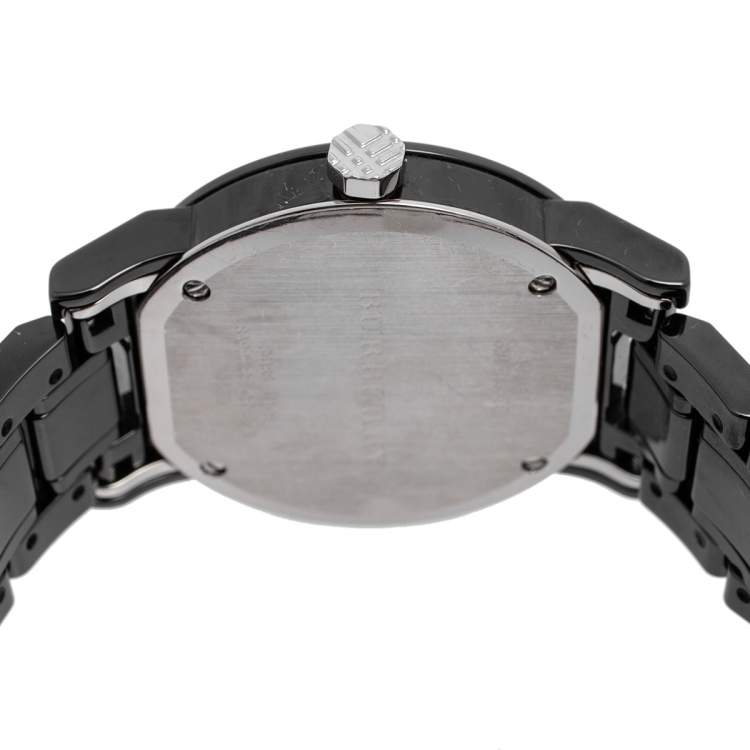 Pre Owned Burberry Black Ceramic BU9181 Women's Wristwatch 34 mm