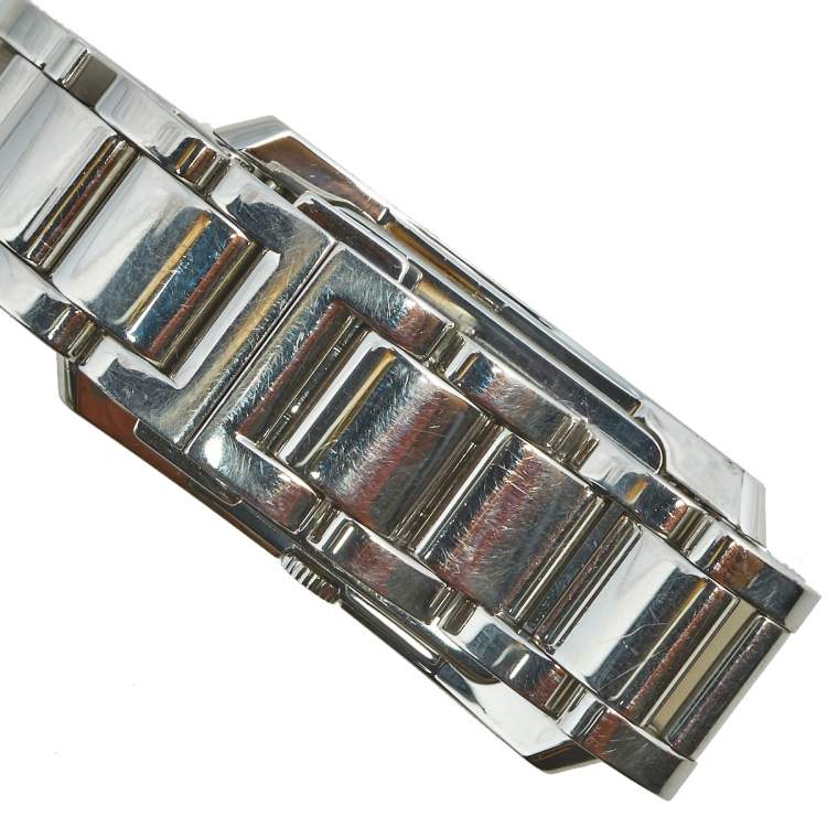 Pre Owned Burberry Silver Stainless Steel BU1056 Women's Wristwatch 25 mm