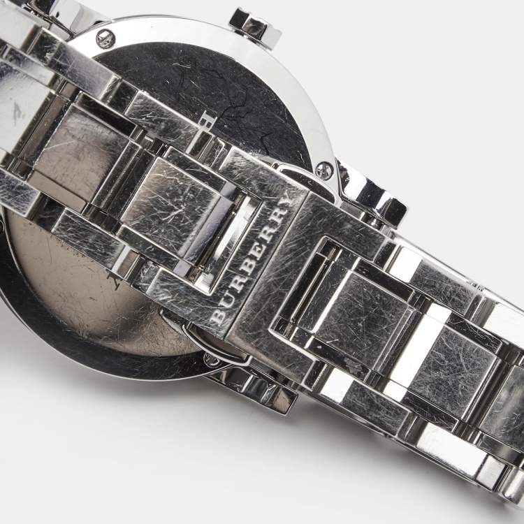 Pre Owned Burberry Silver Stainless Steel The City BU9100 Women's Wristwatch 35 mm 