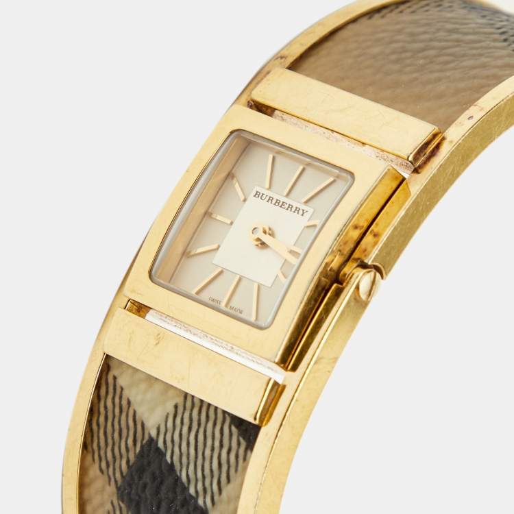 Burberry gold plated outlet watch