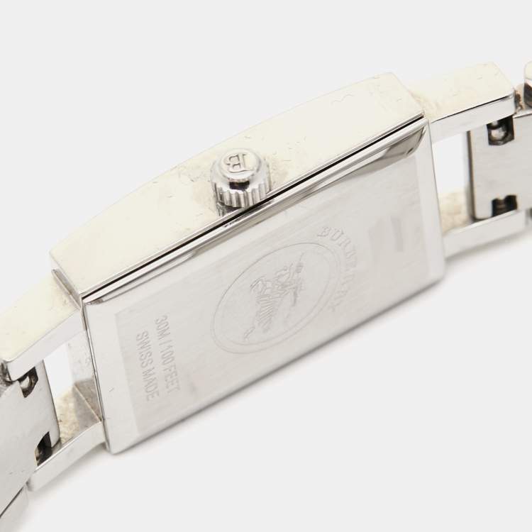 Pre Owned Burberry Black Stainless Steel BU4207 Women's Wristwatch 16 mm