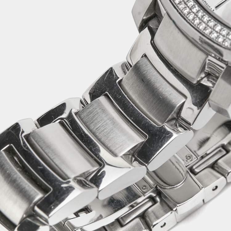 Pre Owned Burberry Mother Of Pearl Stainless Steel Diamond The Britain BBY1801 Women's Wristwatch 32 mm