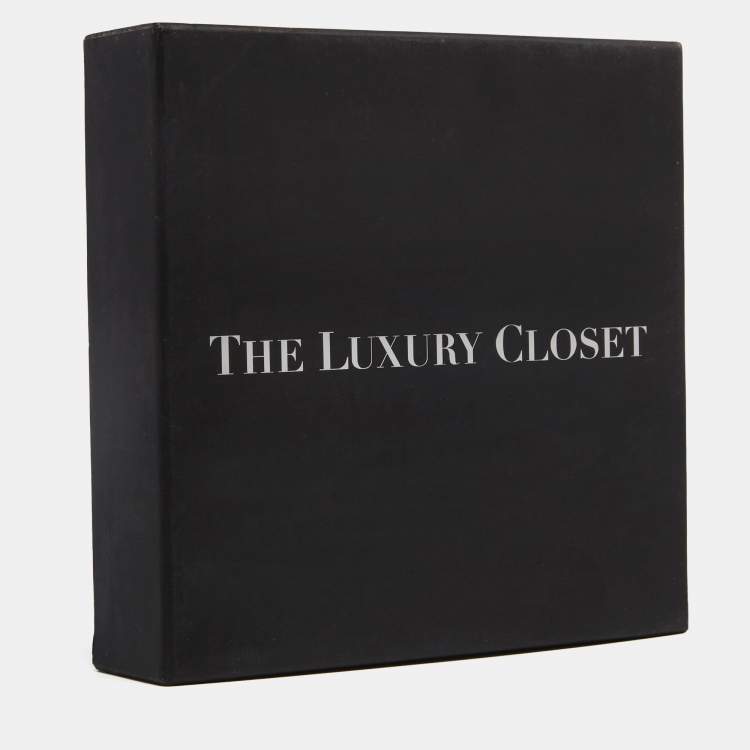 Pre Owned Bvlgari Fortuna Grande Sterling Silver Pendant Black Cord Necklace