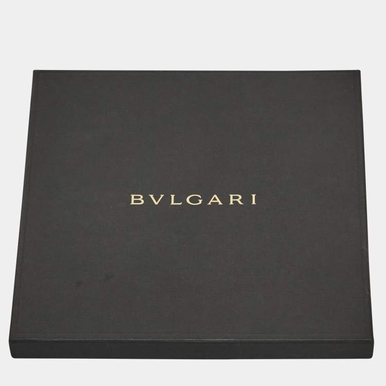 Pre Owned Bvlgari Purple Ocean Print Silk Square Scarf