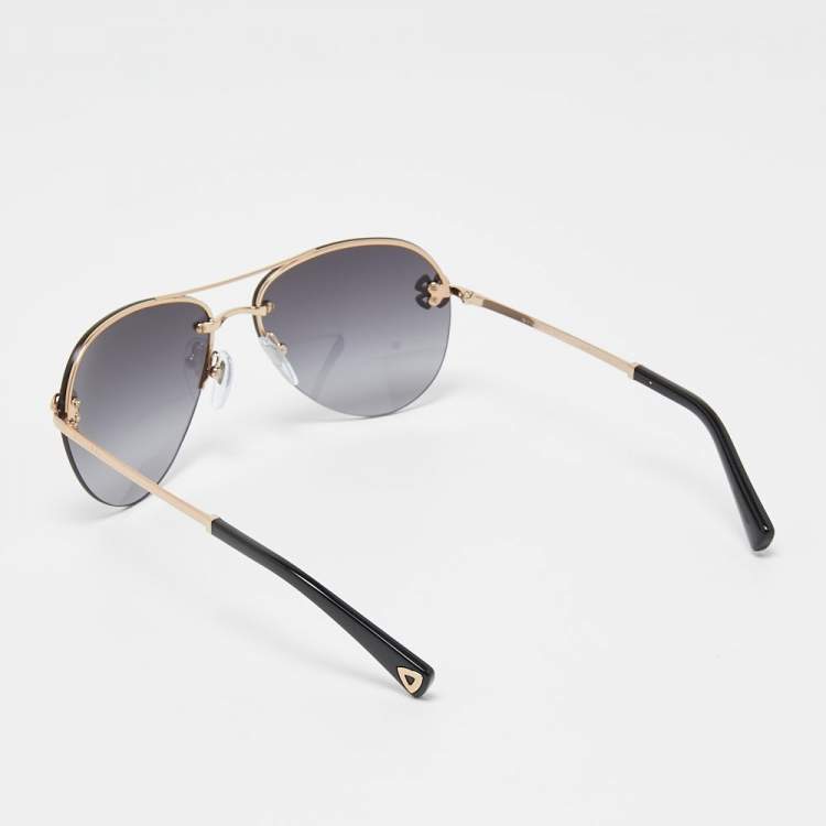 Pre Owned Bvlgari Black Gradient 6137-B Aviator Sunglasses