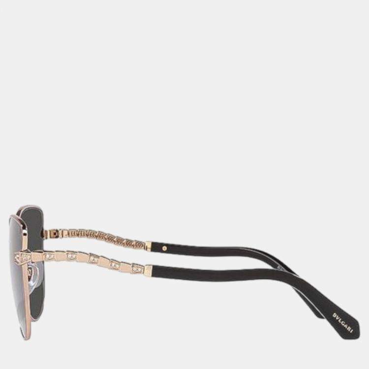 Pre Owned Bvlgari Black Full Rim Sunglasses