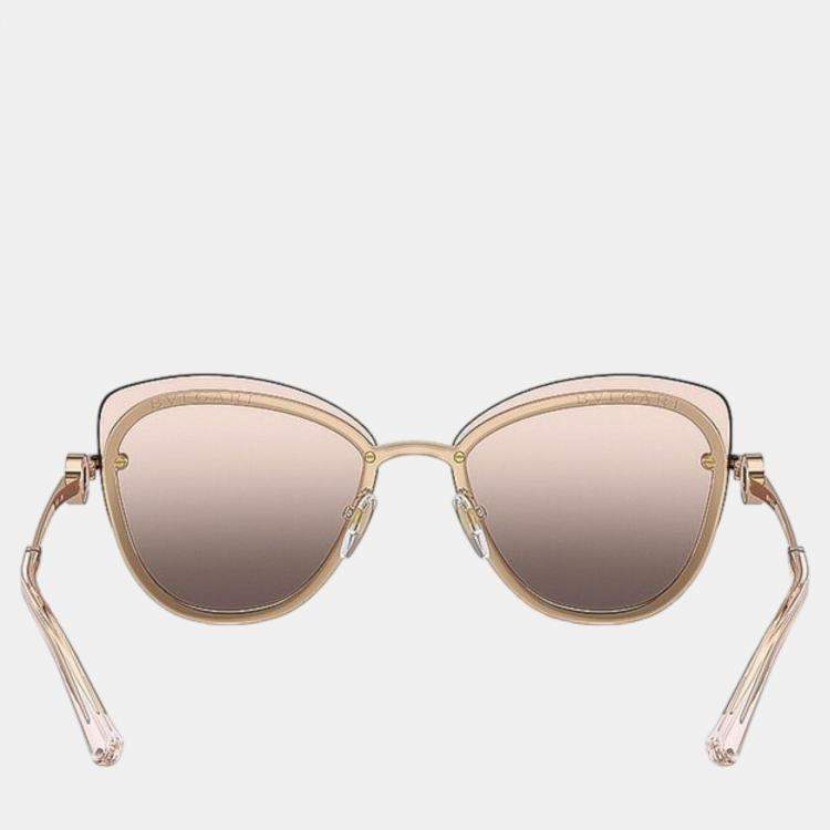 Pre Owned Bvlgari Brown Full Rim Sunglasses