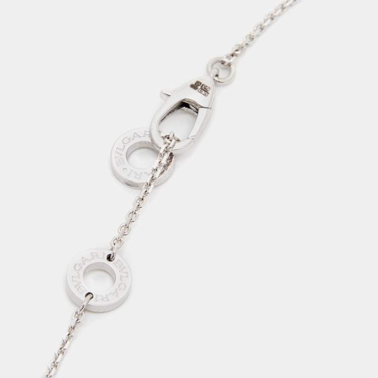 Pre Owned Bvlgari Divas' Dream Diamond 18k White Gold Pendant Necklace