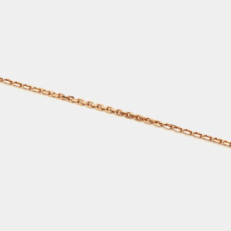 Pre Owned Bvlgari Divas' Dream Carnelian Diamond 18k Rose Gold Necklace