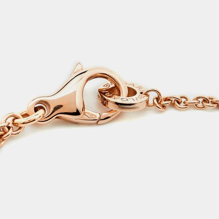 Pre Owned Bvlgari Bvlgari Multi Gemstone 18k Rose Gold Necklace