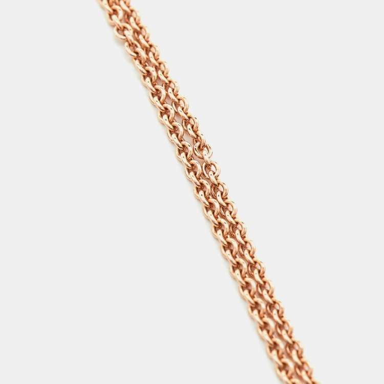 Pre Owned Bvlgari Bvlgari Multi Gemstone 18k Rose Gold Necklace