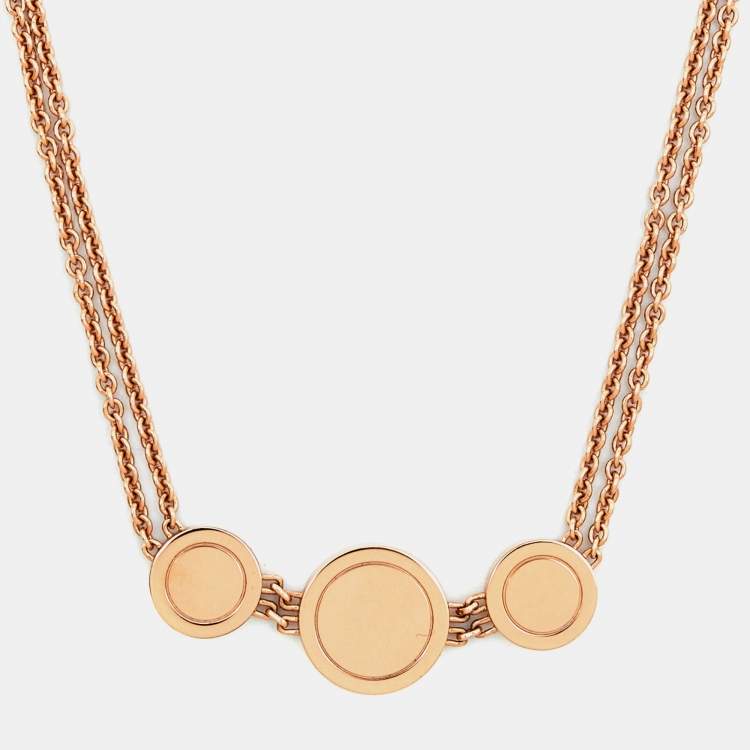 Pre Owned Bvlgari Bvlgari Multi Gemstone 18k Rose Gold Necklace