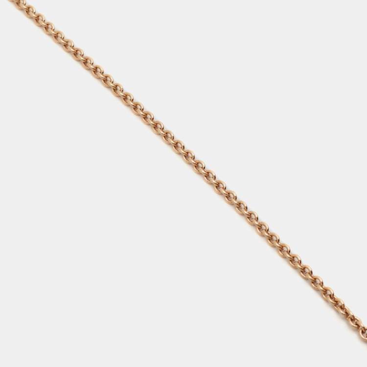 Pre Owned Bvlgari Bvlgari Bvlgari Diamonds Carnelian Mother of Pearl 18k Rose Gold Necklace